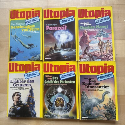6x Utopia Classics Pabel SF Konvolut, William Voltz Asimov Poul Anderson Kneifel