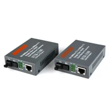Premium 100Mbps Gigabit Ethernet to SC Fiber Optic Media Converters -1 Pair