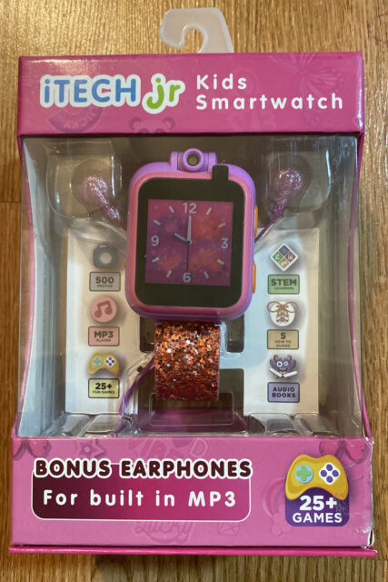 iTECH Jr Pink Shimmer Kids Smartwatch with Earphones; Brand New Sealed Box