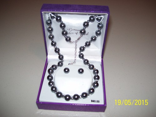 PEARL NECKLACE \u0026 EARRING SET 