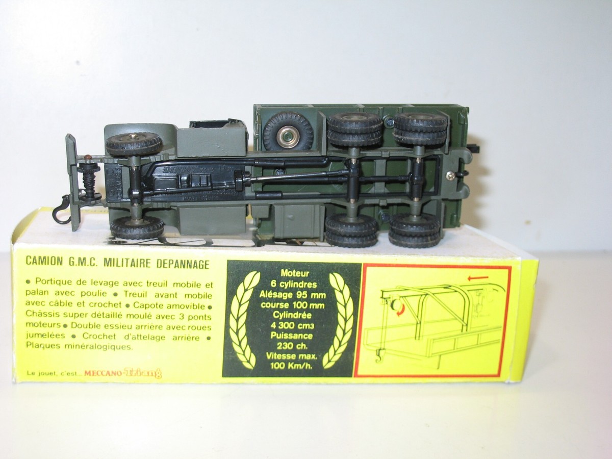 DINKY TOYS, GMC grue wrecker militaire USA lot 7 dépannage