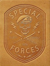 ACRYLIC Leather Embossing Stamp SPECIAL FORCES for Veg Tan Leather