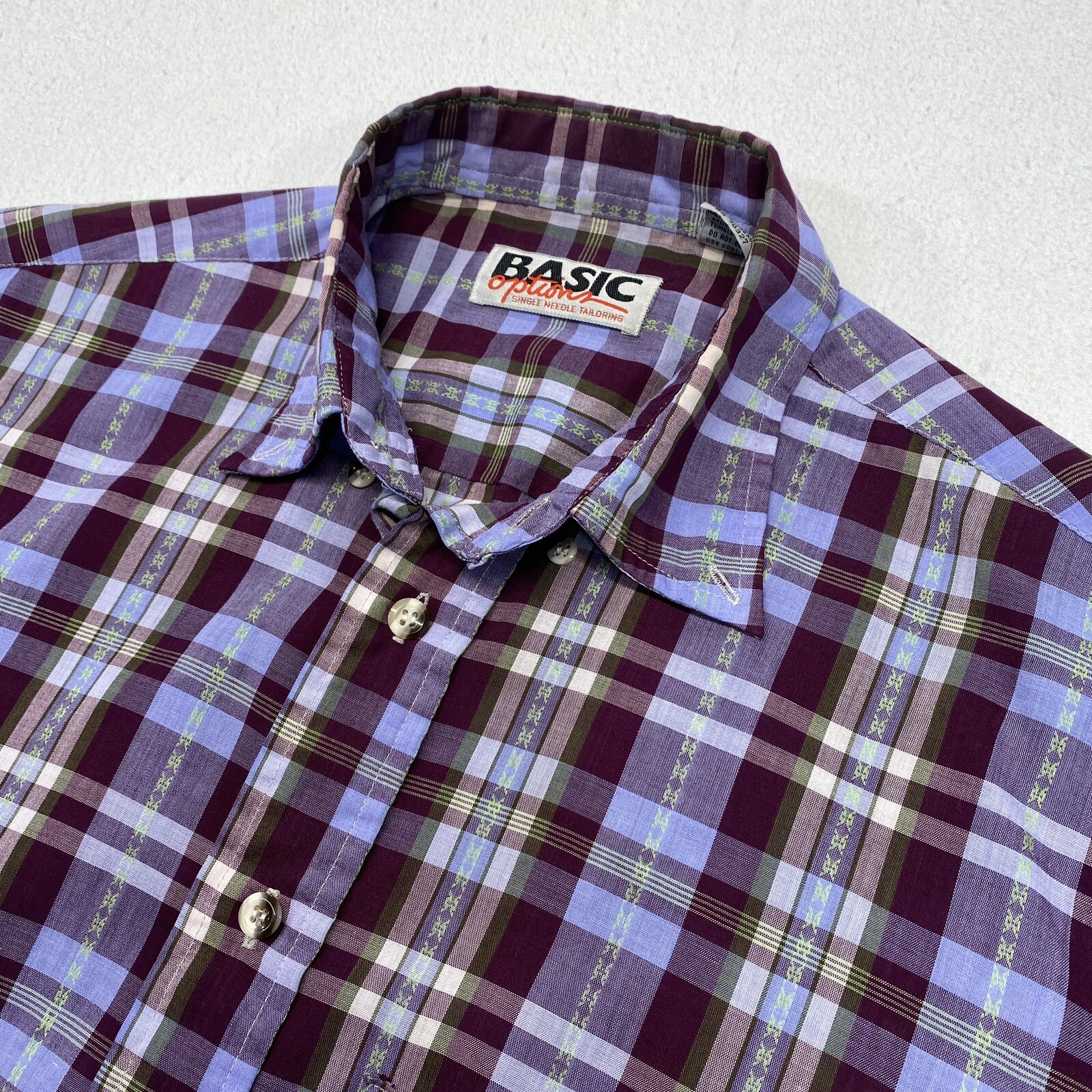 Vintage Basic Options Button Down Shirt Mens M Co… - image 1