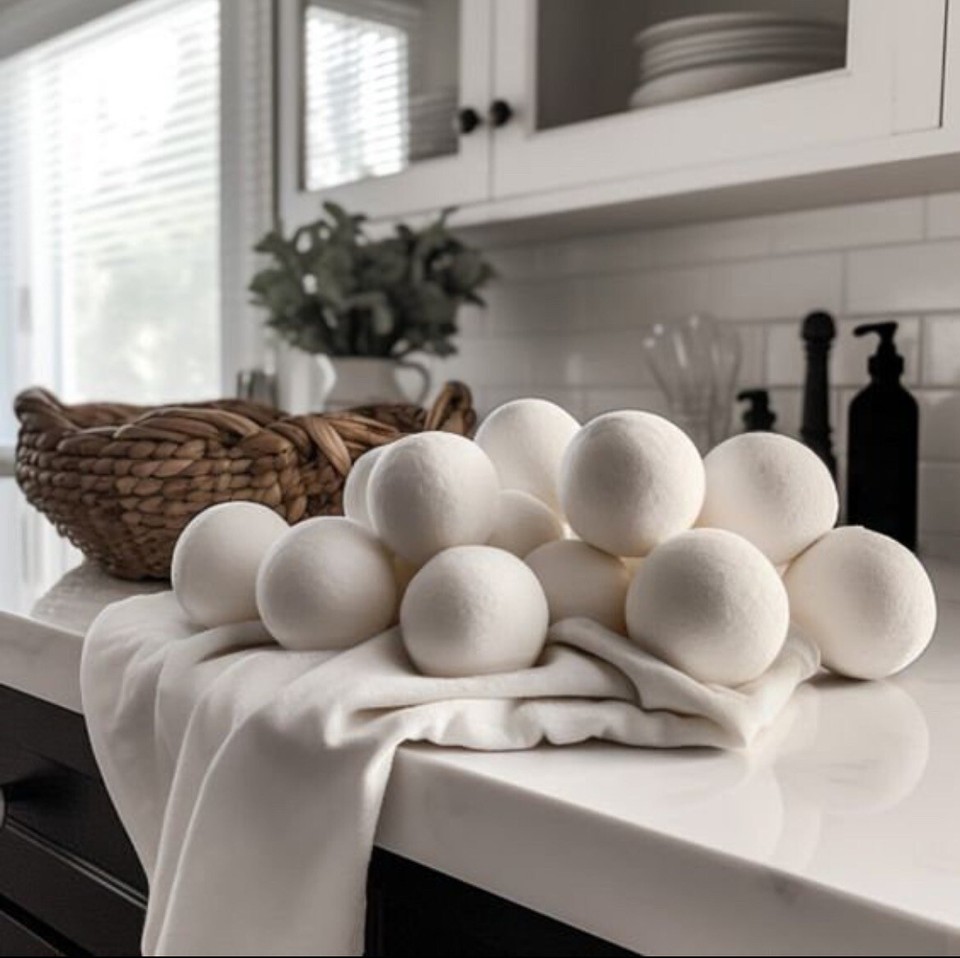 9 Pack 100 Wool Tumble Dryer Balls (6cm) EcoFriendly Laundry