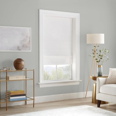 ECLIPSE Drew for Noise Reducing Blackout Cordless Lined Window White 36 in x 64