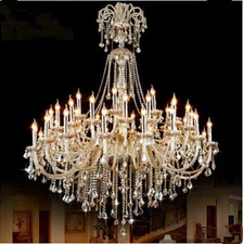 European luxury living room led crystal chandelier villa LED ceiling light lamp