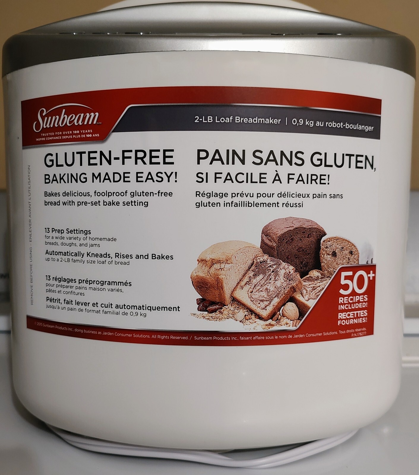 Sunbeam Expressbake BREADMAKER GlutenFree Setting over 50 Recipes