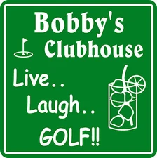 Personalized Golf Clubhouse Sign #4 Gift Bar Room Home Decor Custom USA Made