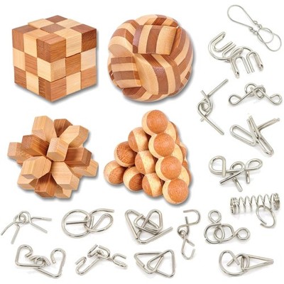 Knobelspiele Holz Metall Puzzle Denkspiele Geschenk Erwachsene Kinder Logik