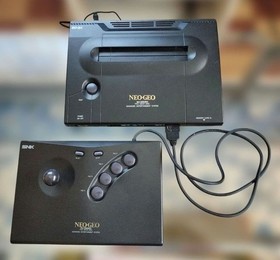 SNK Neo Geo AES NEO-0 Console Complete Set Black Tested Used With Box & Software