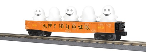 Coche góndola de Halloween RailKing calibre MTH O con fantasmas iluminados parpadeantes 30-72258 | Condition: New
