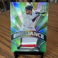 2021 Panini Spectra - Jeimer Candelario #'d 19/25 Brilliance Silver Patch #BM-JC