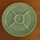 Fire King Jadeite Divided Plate Green Vintage 5 Compartment Oven Wagon Wheel