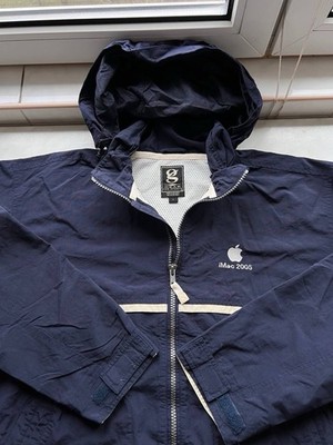 Vintage Apple Computer 2005 iMac Jacket Windbreaker Apple Logo Gear For Sports
