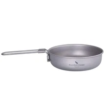 Boundless Voyage Titanium Frying Pan with Folding Handle Ultra-light for Camp...