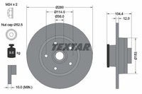 2 X Bremsscheibe Textar 92268903 FüR Renault Opel Fiat