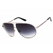 Guess Men's Sunglasses Shiny Gunmetal Metal Aviator Full Rim Frame GU5208 08B