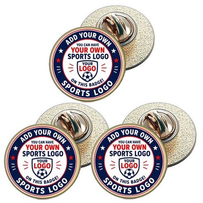 Individuelles Sport Logo - Laden Sie Ihr eigenes Foto, Logo, Verein Pin Anstecker hoch
