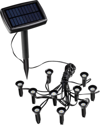 Spetebo LED Solar Pflanzenstrahler Klein - 10Er Set - Mini Solarleuchten Mit Erd