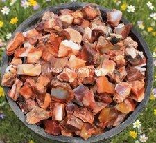 10PCS Natural Raw Carnelian Stone Red Crystal Healing Home Decor Energy Gifts