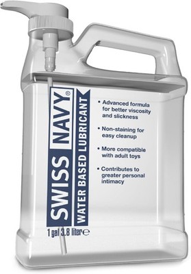 Swiss Navy Premium Water-Based Lubricant - 128 oz - Lubricating Gel for Men, Wom