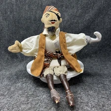 Folkmanis Puppets Pirate 12" Plush Hand Puppet Full Body Sword & Hooked Hand
