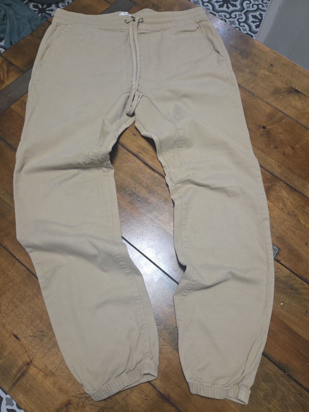 PacSun Men's Active Stretch Chino Jogger Pants Khaki Tan Size Large L