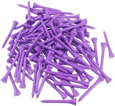 Professional 2 1/8 Deluxe Wood Golf Tees 100pcs Long Wood Purple New