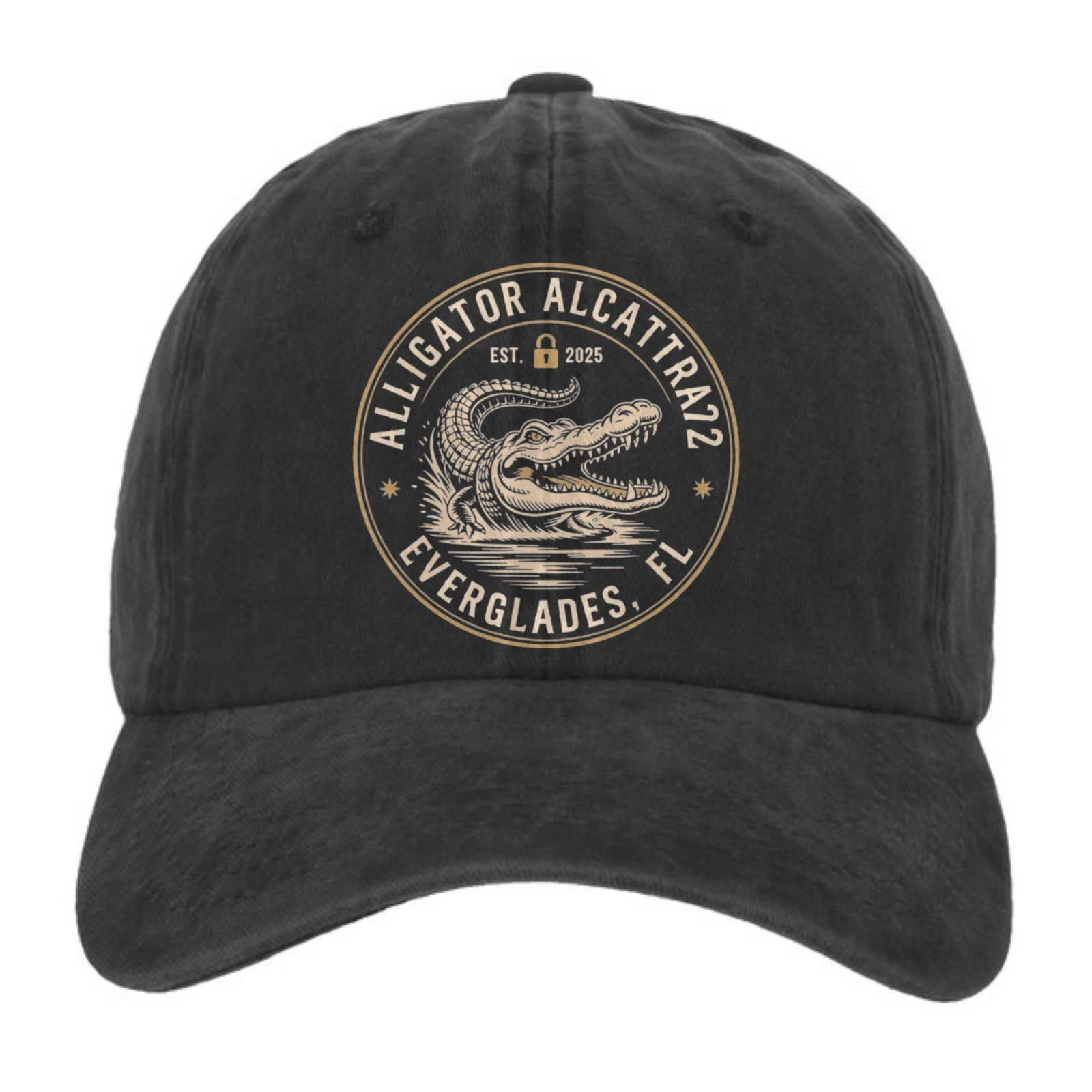 Alligator Alcatraz Everglades Hat – Vintage Florida Gator Patch Baseball Cap