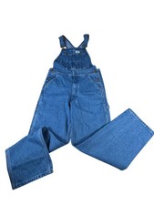 Hisea Bib Jean Overalls Blue Adjustable Pockets Carpenter Workwear Unisex 30x30