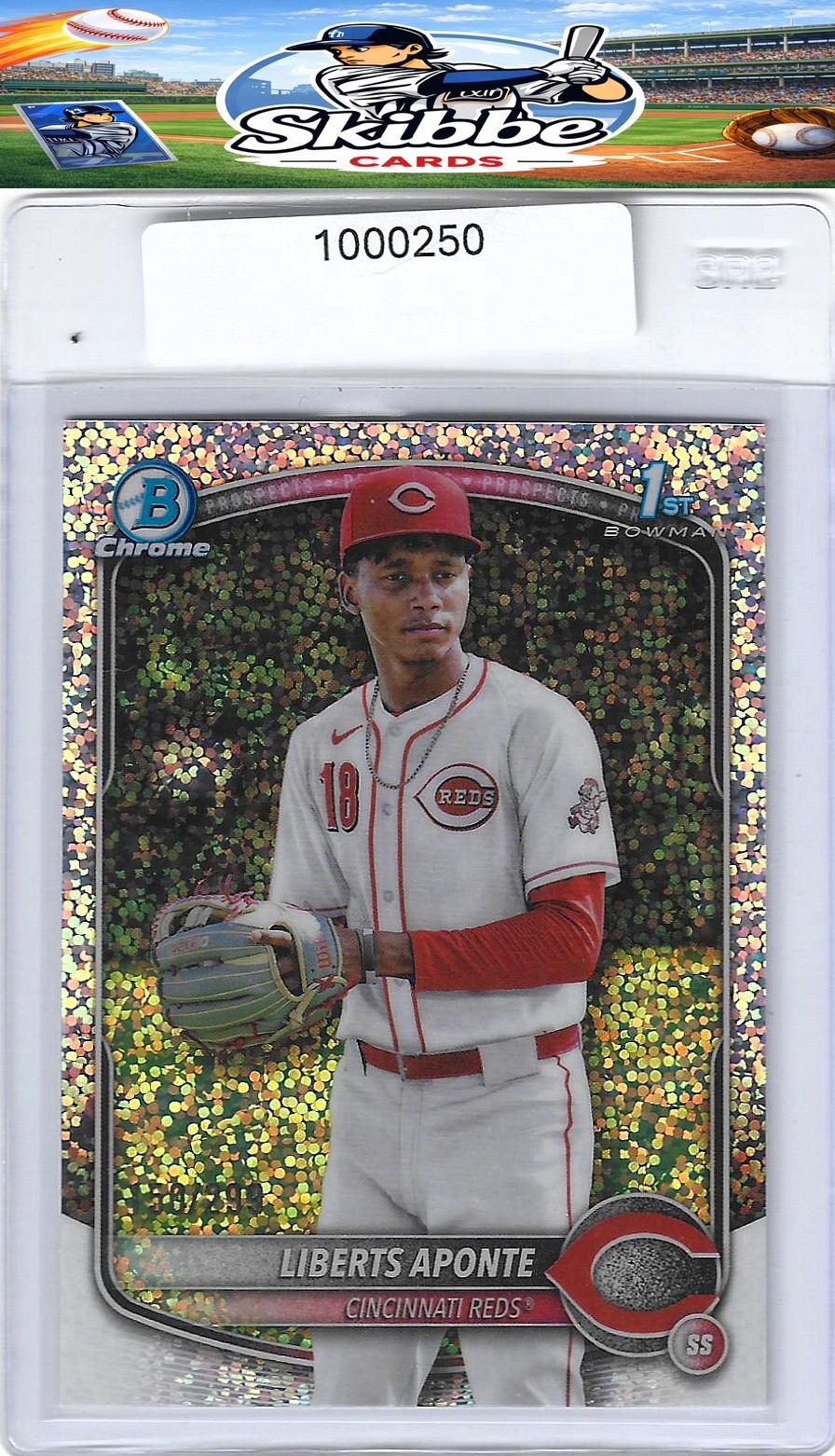 2025 Bowman Chrome #BCP-174 Liberts Aponte Prospects Speckle #/299