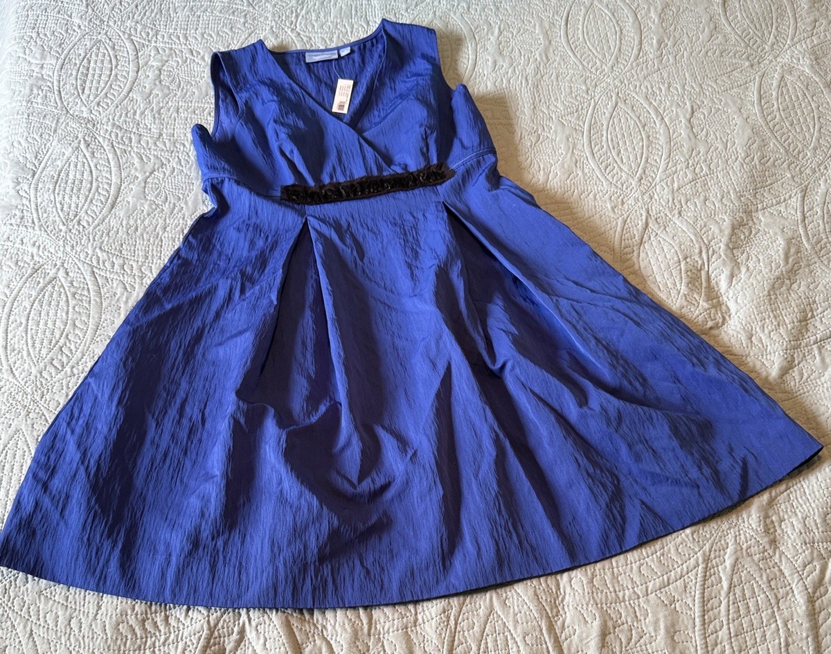 Simply Vera Wang Women's Blue A Line Dress With Pockets Size 14 NWT