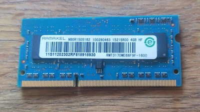 Ramaxel 4GB RAM Laptop SO-DIMM RMT3170ME68F9F DDR3 PC3-12800S 1Rx8 CL11