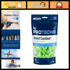 High Noise Reduction Foam Ear Plugs, NRR 33, 55 Pairs, Comfortable Contoured,