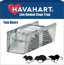X-Small 2-Door Humane Catch and Release Live Animal Trap for Moles, Rodents, ...