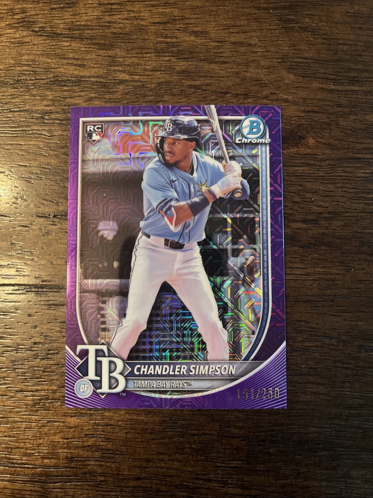 2025 Bowman Chrome Chandler Simpson, Chandler Simpson #18 Purple Geometric /250