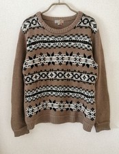 Margaret Howell Fair Isle Snow Pattern Wool Cashmere Silk Knit M Japan Made