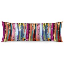 Rainbow Color Body Pillow Cover,Multicolored Expressionist 20"x54" Colors- 557
