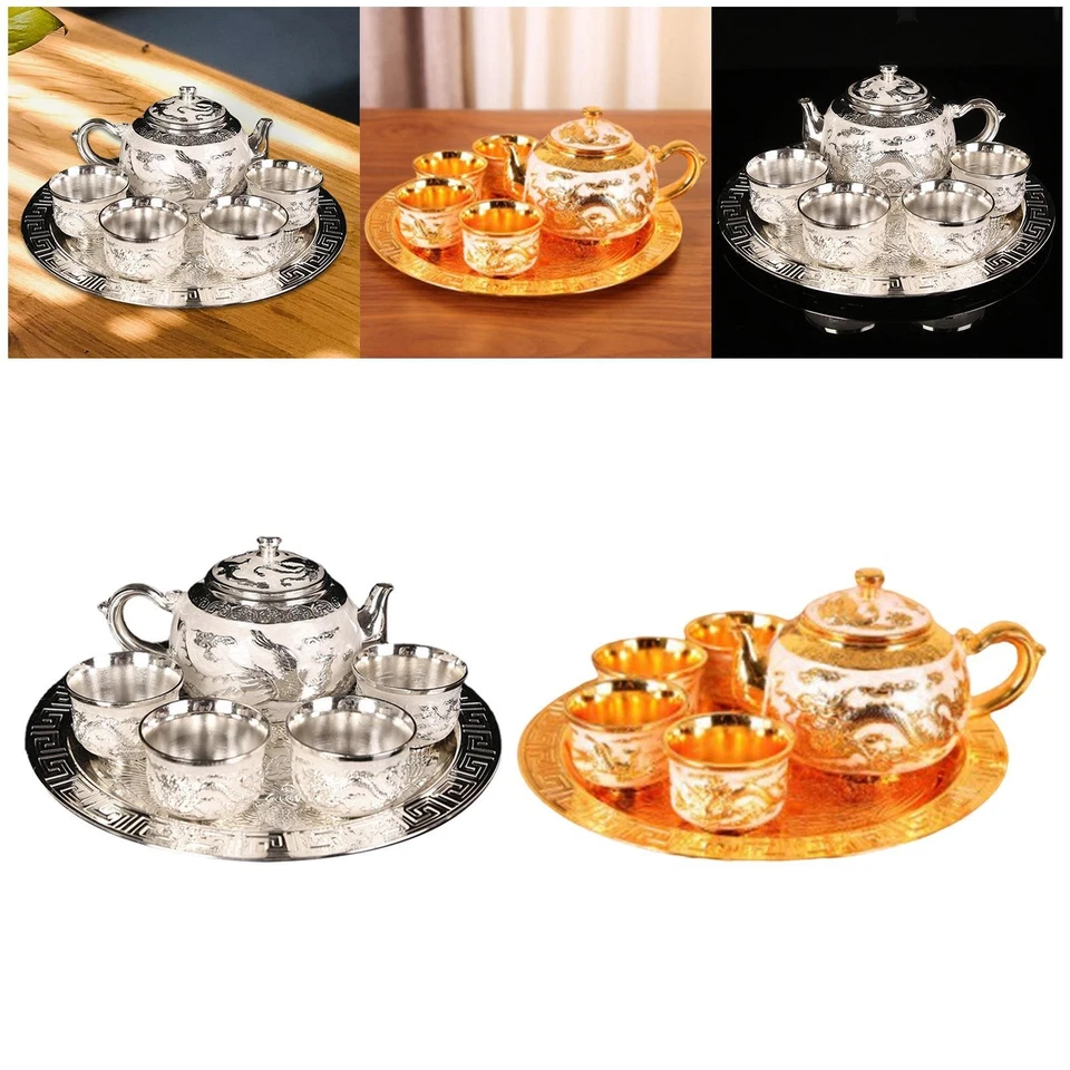 Théière de style chinois ensemble de tasses à thé en alliage de zinc - Photo 1/1
