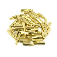 M3 x 12mm  6mm Male to Female Thread Brass Hexagon Hex Standoff Spacer Pilla...