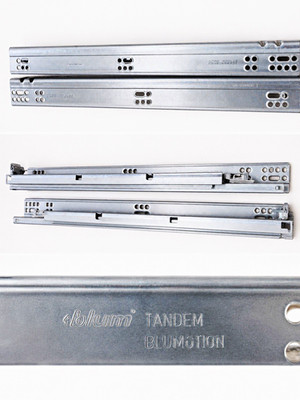 Blum Tandem Blumotion 500mm Steel Drawer Slides Rails Pair, Silver (563H3810B)