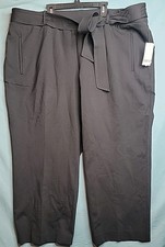 Bar III Black Cropped Dress Pants with Tapered Legs Size 3XL Black Dress Pants