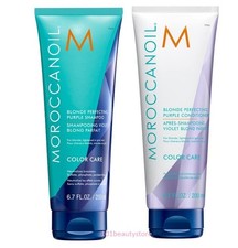 Moroccanoil Blonde Perfecting Purple Shampoo and Conditioner 8.5 Oz Retail 60.0