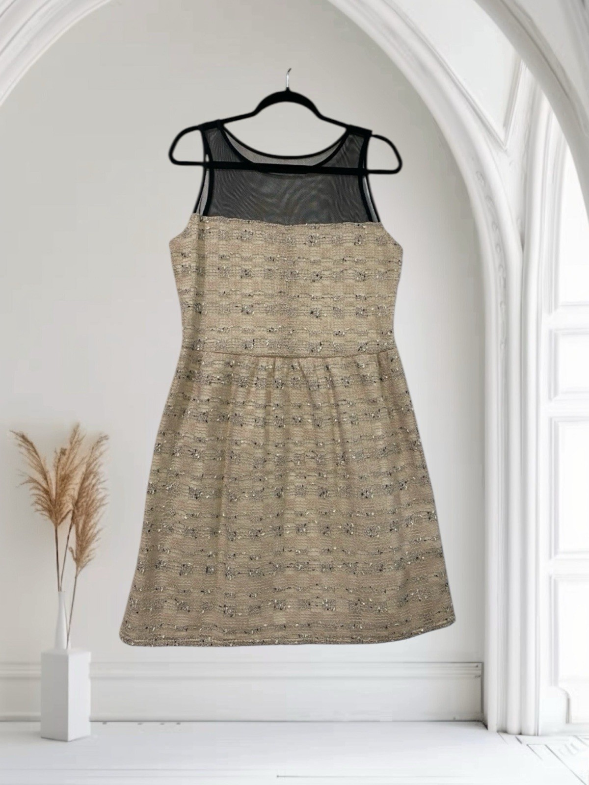 Abito donna Bar 111 prima fila taglia XL maglietta pizzo sovrapposizione estate festa evento