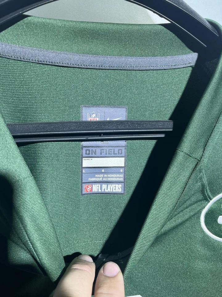 Nike NFL New York Jets Talla Para Hombres L #6 Mark Sanchez Camiseta Sobre el Campo Verde Blanco Foto 3 de 4