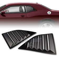 For 2008-2023 Dodge Challenger Abs Black Side Window Louvers Scoop Cover Vent