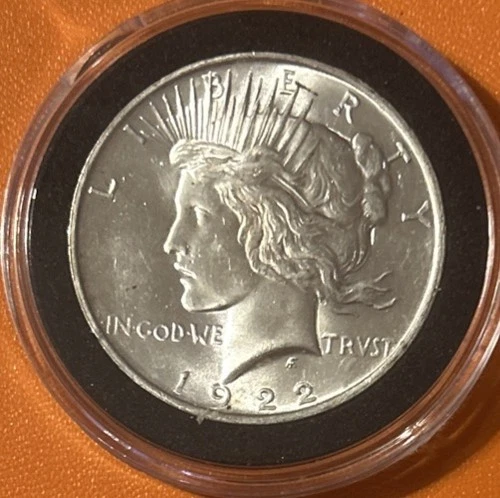 1922-P Peace Dollar - AU RAW Circulated 90% Silver Coin - FAST SHIP! Beautiful