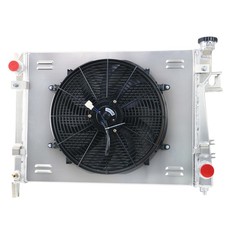 4 Row Aluminum Radiator Fan Shroud Kit 2004-2009 Dodge Ram 1500 2500 3500 5.7L