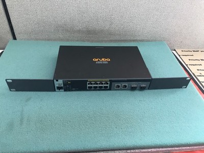 HPE Aruba 2530-8G PoE+ Switch J9774A w/ Rack Mounts *Read* - RNW987