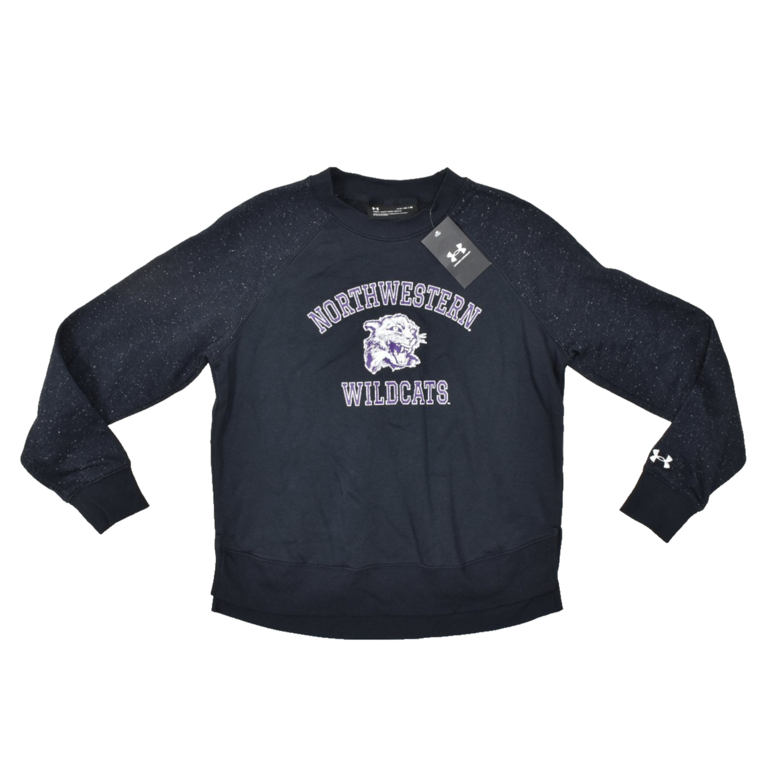 Under Armour Women's Regular Size M Northwestern Wildcats Sweatshirt Black NEW